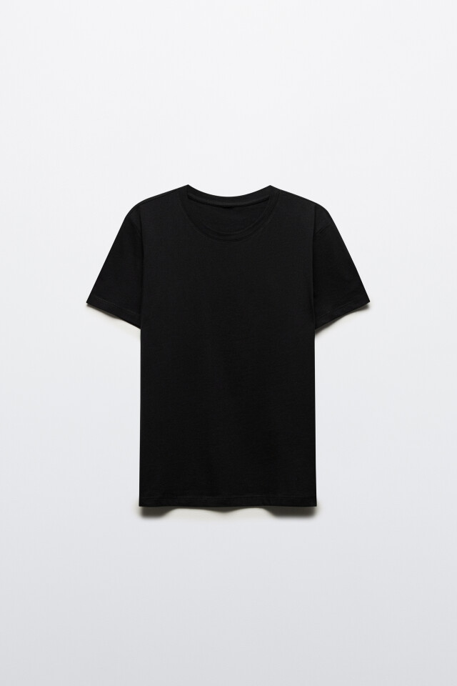 Футболка TSHIRT базовая из хлопка - цвет черный - 8