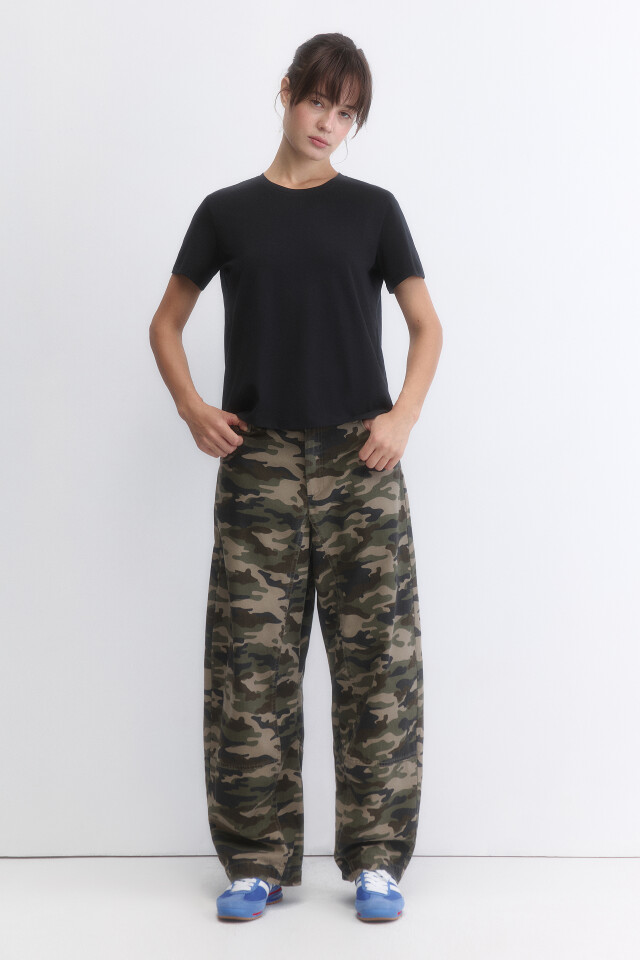 Футболка TSHIRT базовая из хлопка - цвет черный - 5
