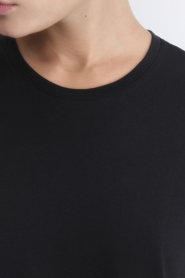 Футболка TSHIRT базовая из хлопка - цвет черный - 6