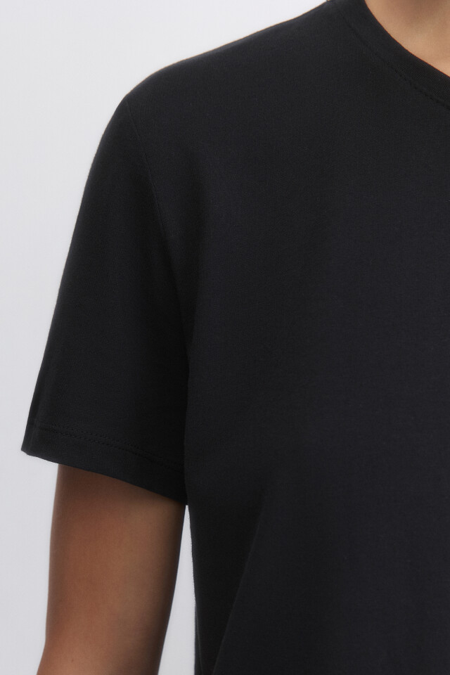 Футболка TSHIRT базовая из хлопка - цвет черный - 7