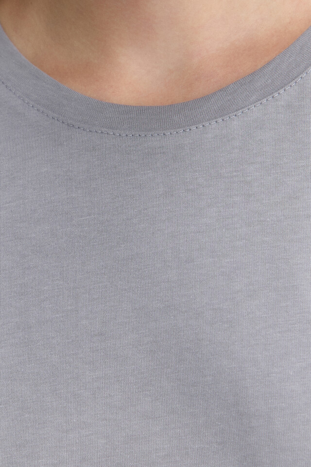 Футболка TSHIRT прямая базовая из хлопка - цвет серый - 6