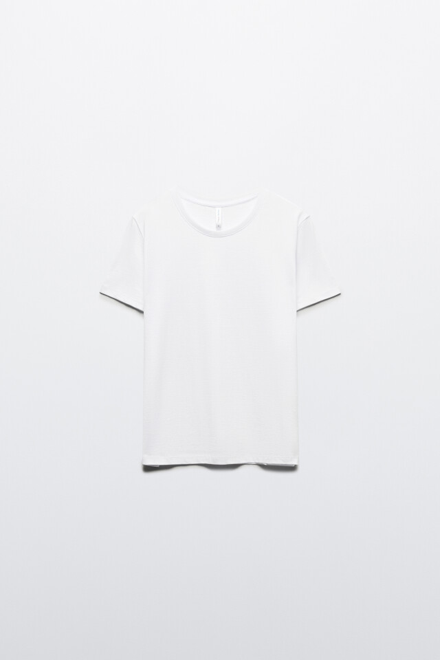 Футболка TSHIRT прямая базовая из хлопка - цвет белый - 7