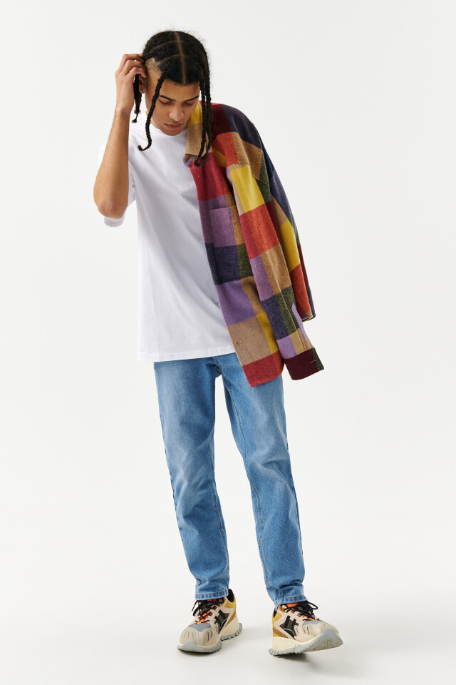 Футболка хлопковая oversize - цвет белый - 4