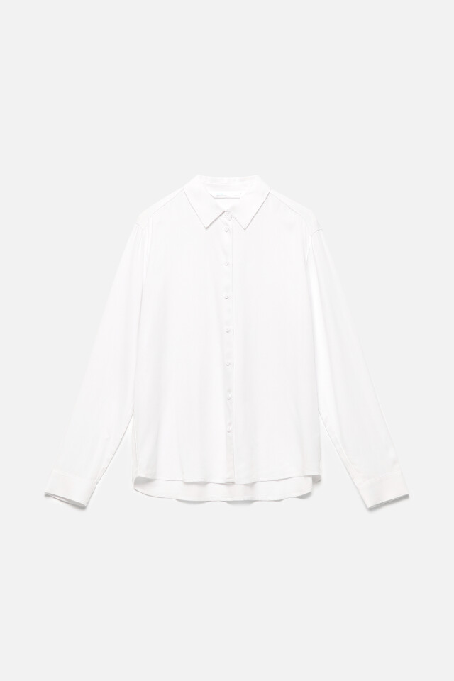 Блузка-рубашка ViShirt базовая из вискозы - цвет белый - 9