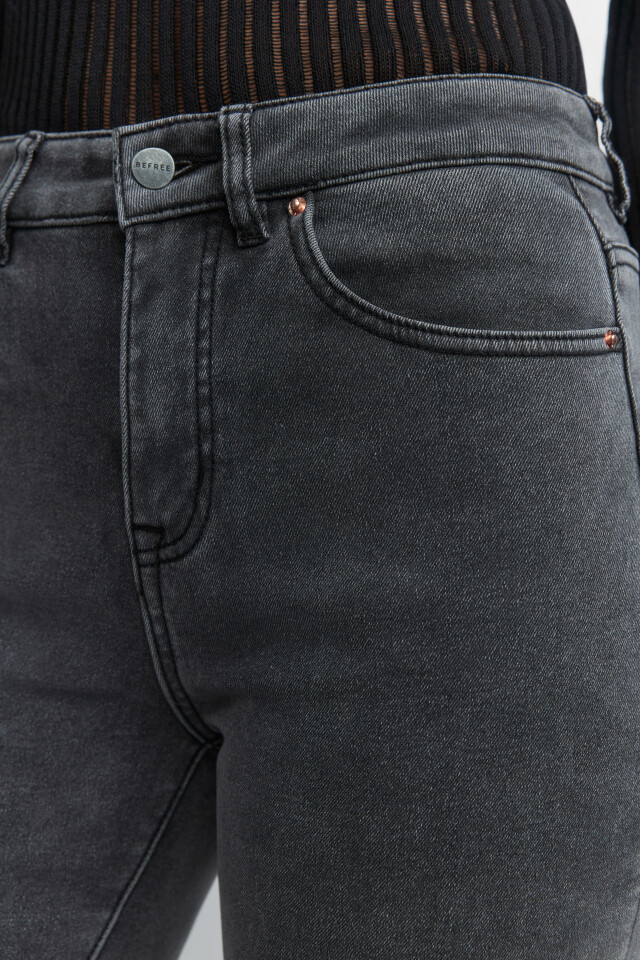 Джинсы WarmSkinny утепленные с начесом - цвет серый - 7